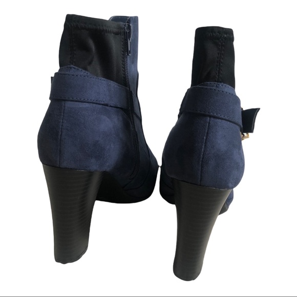 NWOT KELLY & KATIE Blue Suede Boots - Picture 3 of 5